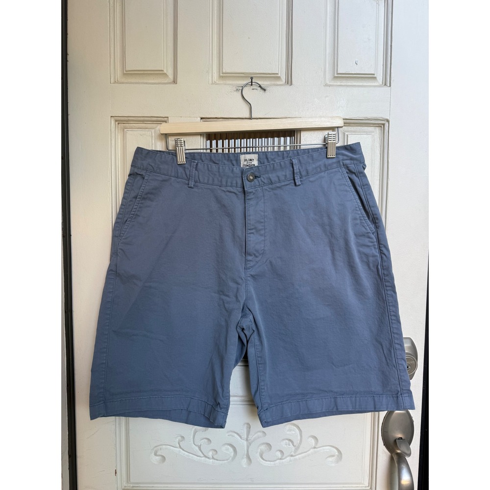 Flint and Tinder 365 Shorts Slate Blue Cotton Stretch Chino 8.5 Inseam Size 36